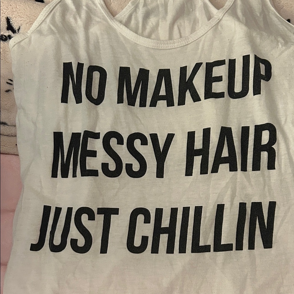 JCPenney Black and White Relaxed Tank Top